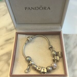 Pandora Bracelet with pandora charms